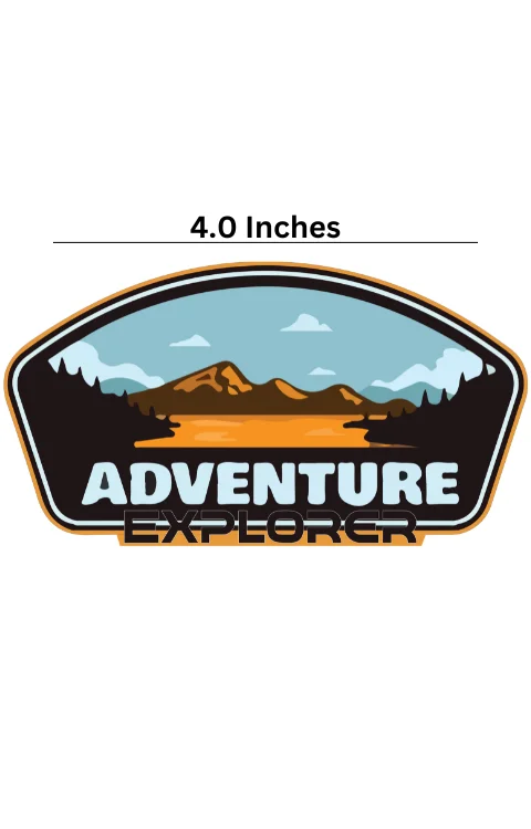 Adventure Explorer Universal Sticker | Printed In Premium Gloss Vinyl With FPF(Fade Protection Film), Water Proof, Precut Sticker, Pack Of 1